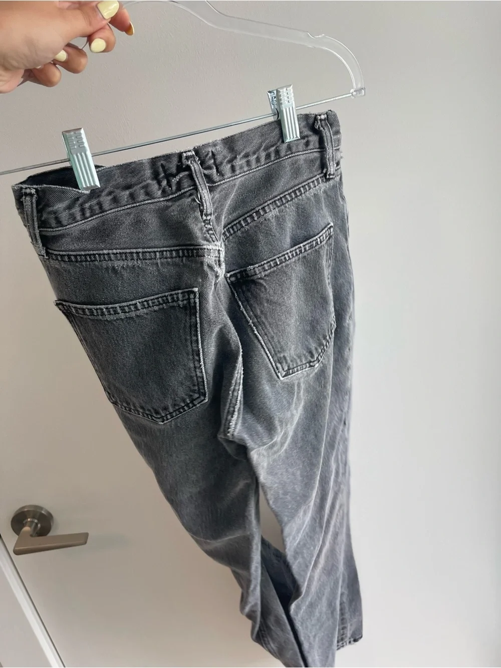 Agolde Washed Charcoal High-Rise Jeans